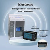 Tarrington House Remote Wireless Food Thermometer with packaging on a light blue background